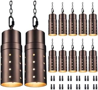 Varmtalys Integrated LED Landscape Lighting, 12V Low Voltage Outdoor Pendant Lights, 3000K/4000K/5000K CCT Selectable, Waterproof Aluminum, ORB Finish for Patio Front Porch Illumination 12 Pack