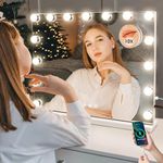 KOTTOVA Vanity Makeup Mirror with Lights,3 Colors Modes,Detachable 10X Spot Mirror,Tabletop or Wall-Mounted 23" x 18.1" Large Hollywood Lighted Mirror with 15 LED Bulbs, Touch Control for Bedroom