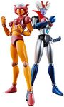 Soul of Chogokin Mazinger Z GX-08R Afro Dai A vs GX-09R Minerva X Approx. 6.3 inches (160 mm), Die Cast & ABS & POM, Painted Action Figure