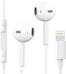 Earphones Earbuds with Wired Lightning Headphones Ear Pods with Microphone & Remote Noise Cancelling in-Ear Headset Control for iPhone 14/14 Plus/14 Pro Max/13/13 Mini/12/11/X/XR/XS/SE/8/7/iOS01