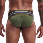 JOCKMAIL Mens Briefs Underwear Athletic Underwear Brief Cotton Mens Underwear Briefs Sport Underwear (L, Army Green)