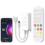 PAUTIX LED Controller for RGB COB LED Strip Light,with APP, Music Sync and IR Remote for 4-pin 10mm PWM RGB LED Strip to Bluetooth/2.4 G Wi-Fi Connection