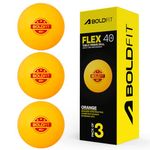 Boldfit Table Tennis Balls High Performance TT Balls for Match TTBall 40+ for Professional TT Balls 3Star Ping Pong Ball for Kids & Adults Training 3 Star ABS Plastic Table Tennis Ball Orange 3Pcs