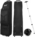 WOLT | Golf Travel Bag with Anti-Impact Support System - Soft Padded Golf Travel Case for Airlines, 900D Heavy Duty Oxford Fabric Golf Travel Cover with Wheels (Black)