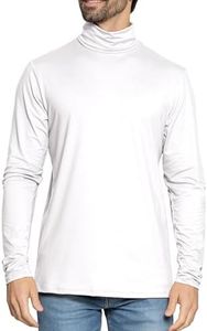 STRETCH IS COMFORT Men's Long Sleeve Turtleneck White Large