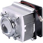 Tesfish Aluminium Heatsink Cooling Fan+44mm Lens 120 Degree for 50W 100W LED Chip Light