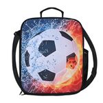 TOWEAR Football Lunch Box Bag Insulated Lunch Bag for School Work Picnic Football Sport Tote Lunch Box Containers Cooler Bag (football010)