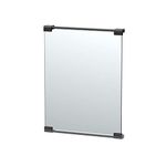 Gatco Fixed Mount Rectangle Mirror, 24 Inch, Matte Black