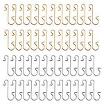 lasenersm 120 Pieces Christmas Hooks Christmas Tree Ornament Hooks Christmas Ornament Hooks Hanging Metal Hooks for Christmas Tree Party Balls Decorations(Silver, Golden)