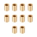 sourcing map Bearing Sleeve 8mm Bore x 12mm OD x 15mm Length Self-Lubricating Sintered Bronze Bushings 10pcs