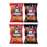 Orion K Snacks Korean Chips Kimchi & 3x Spicy Rings Combo 70gx4