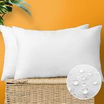 OTOSTAR 12 x 20 Inch Outdoor Decorative Pillow Inserts Premium Waterproof Bedding Throw Pillow Inserts Patio Furniture Decorative Form Lumbar Pillows for Couch Bed Sofa Sham Cushion Stuffer (Set of 2)