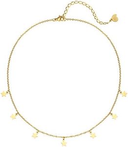 Happiness Boutique Collana Stella in Color Oro | Delicata Collana con Pendenti Piccole Stelle