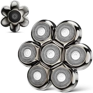 7 Blade Floating Replacement Shaving Head, Washable Shaver Blade Heads Replacement for Head Shaver, Wet & Dry Compatible for Rotary Shavers