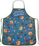 Crazy Dog T-Shirts Introverted But Willing to Discuss Pizza Funny Baking Cooking Graphic Kitchen Accessories (Apron)