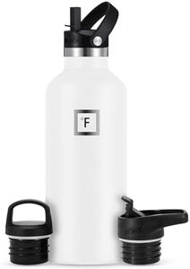 IRON °FLASK Sportwasserflasche - 945 ml, 3 Deckel (Strohdeckel), vakuumisolierter Edelstahl, heiß kalt, doppelwandig, Thermobecher, Standard-Metallflasche
