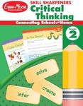 Evan-Moor Skill Sharpeners Critical Thinking, Grade 2 Workbook, Problem Solving Skills, Fun Activities, Higher-Order, Open-Ended Questions and Challenges, Science, Math, Social Studies, Language Arts