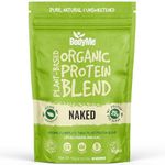 BodyMe Organic Vegan Protein Powder Blend, Naked Natural - Unsweetened, Low Carb, 3 Plant Based Vegan Protein Powder with 24g of Complete Protein, Gluten and GMO Free, 1kg | UK