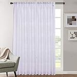 Megachest PURE voile Extra WIDE Sheer Plain Voile Curtain Window Panel 7 Drops EXTRA LONG 1 PANEL(cotton voile-snow white, 295X206CM DROP ONE PANEL)