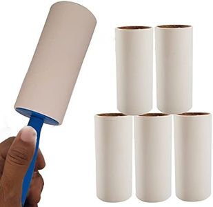 EZLOOT Pet Hair Remover - Reusable Cat and Dog Hair Remover for Furniture, Couch, Carpet, Car Seats and Bedding (1 Lint Roller+5 Refills) (Blue)