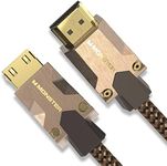 Monster M-Series Certified Premium HDMI Cable 2.0, Features 4K Ultra HD at 60Hz Refresh Rate, Duraflex Jacket, and Triple Layer Shielding, 25 Gbps - 4.9 ft