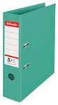 Esselte No.1 Lever Arch File, 500 Sheet Capacity, 75mm Spine, Light & Strong A4 Folder, Home/Office Use, Embossed Pattern, Colour'Breeze Range, Green, 626505