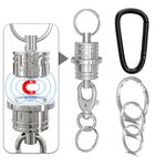 EDO GOT Magnetic Keychain with Key Rings and Carabiner - Key Chain Accessories Key Holder - Magnetic Quick Release Kaychain Connector - 3Kg Pull-force