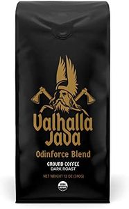 Valhalla Java Ground Coffee by Death Wish Coffee Company Fair Trade and Organic 12 Ounce Bag