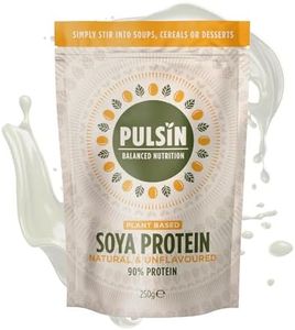 Pulsin' Unflavoured Soya Protein Powder 250g | 90% Protein| Natural | Gluten Free | Vegan