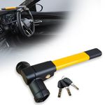 Steering Wheel Lock for Cars & Vans - Car Lock Anti-Theft Device - High Visibility Immobiliser - Vehicle Security Lock - includes 3 Keys (UK Company)