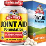 NORTON'S Dog Joint Care Supplements | 300 Tablets | With Green Lipped Mussel, Glucosamine & Chondroitin, Hyaluronic Acid, Manganese and Vitamins for dog joint care. Aids stiff joints.