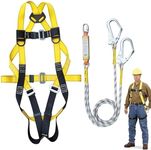 Safety Harness Fall Protection Kit, Construction Harness 5 Point Adjustment, Fall Arrest Equipment, Roof Harness Safety Kit, Full Body Protection Roofing Harness, Harness For Men