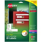 AVERY Easy Align Self-Laminating ID Labels, Water Resistant, Tear Resistant, 3-1/2" x 1-1/32", 50 Pack (00753)