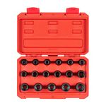 TEKTON 1/2 Inch Drive 12-Point Impact Socket Set, 17-Piece (8-24 mm) | SID92338