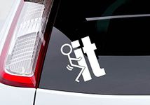 F**K IT Sticker | Funny F*CK IT JDM 5.5' White Novelty Vinyl Decal Window Sticker for Laptop, Ipad, Window, Wall, Office Furniture, Car, Van, Bike, Truck, Motorcycle