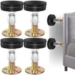 4PCS Bed Frame Anti-Shake Tools,Adjustable Headboard Stoppers for Wall,Antishake Fixer with 4Hex Nuts No More Wobble,Telescopic Support Stabilizer for Room Wall Beds Sofa Cabinet Easy Install (Medium)