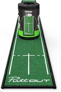 PuttOut Slim Golf Putting Mat, 240cm x 25cm