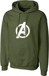 More & More Unisex-Adult Cotton Neck Hooded Sweatshirt (Avenger Hoodie MM_Olive