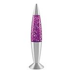 Global Gizmos 48650 Retro Lava Lamp | 16 Inches Tall | Purple Glitter Design | 25W | Aluminium Base | Mains Operated