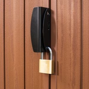 Keter Darwin 6x4ft Outdoor Garden Storage Shed – Brown Wood Look, Double Door, All-Weather, Fade-Free