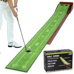 PGM Putting Green Indoor, Putting Matt for Indoors Golf Putting Mat with Automatic Ball Return, Indoor Golf Putting Green for Home, Office, Outdoor Use