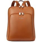 BOSTANTEN Genuine Leather Backpack Purse Casual College Travel Bags for Women Brown