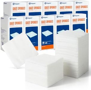 2000 Pack Gauze Sponges 4x4 Inch 8-Ply, 100% Cotton Large Gauze Pads for Wound Care, Highly Absorbent Bulk Hospital-Grade First Aid & Surgical Dressing