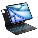 Inateck Magnetic Keyboard Case for iPad Air 11 Inch 2024 M2, iPad Air 6/5/4 Gen, Magic Keyboard for iPad Pro 11 Inch 4/3/2/1 Gen, Floating Cantilever Stand, 7 Color Backlight with Trackpad, KB09119