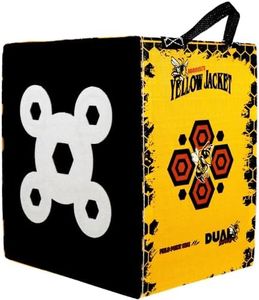 Morrell Targets Yellow Jacket 380 FPS Dual Threat Weatherproof Compound Crossbow Cube Any Tip Foam Archery Target with Carry Handle, Yellow