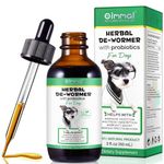 Wormers For Dogs Natural Wormwood Liquid For Dogs & Cats Kitten Puppy Worming Syrup Dog Worming Treatment Dog Dewormer (60ml)