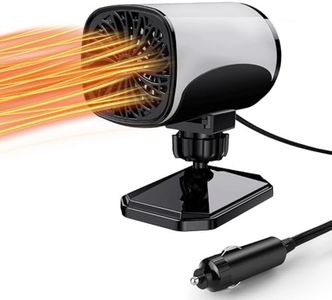 12V 150W Car Heater, Portable Heater for Car, 2 in 1 Fast Heating & Cooling Fan Defrost Defogger, 360° Rotatable Car Heater with Cigarette Lighter Plug