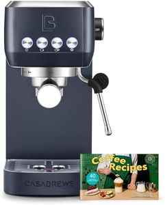 CASABREWS 3700 Essential Espresso Machine 20 Bar, Stainless steel Coffee Maker with Milk Frother, Espresso Coffee Machine for Cappuccino, Latte, 43.9oz Water Tank, Sapphire Blue