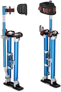 Yescom 24"-40" Drywall Stilts Adjustable Aluminum Tool Work with Leg Pad Protection for Painting Painter Taping Blue