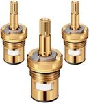 Enhon Faucet Cartridge Compatible with American Standard 994053-0070a or 994053-0070a/H Bathroom Kitchen Bathtub Faucet Stem Replacement, 4z-24h Hot and Cold Replacement Stem, Brass(3 Pack)